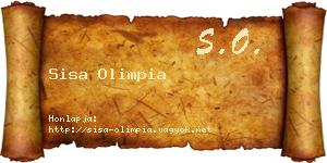 Sisa Olimpia névjegykártya